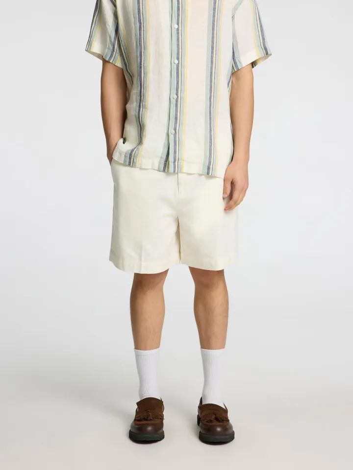 SELECTED Pantalón chino blanco lana