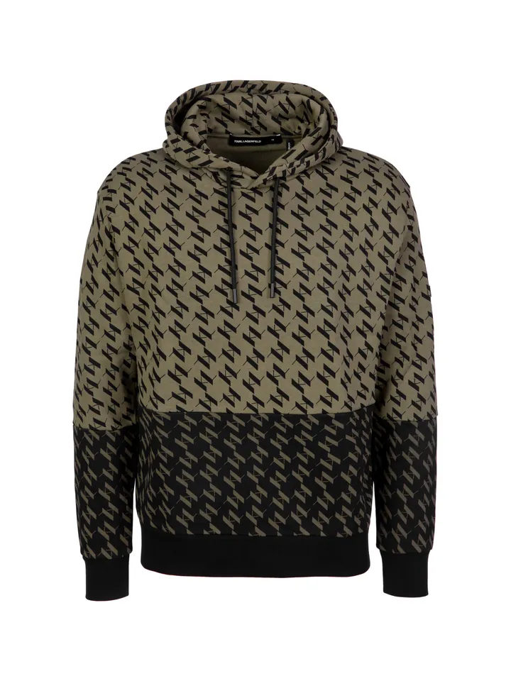 Karl Lagerfeld Sudadera verde oscuro / negro