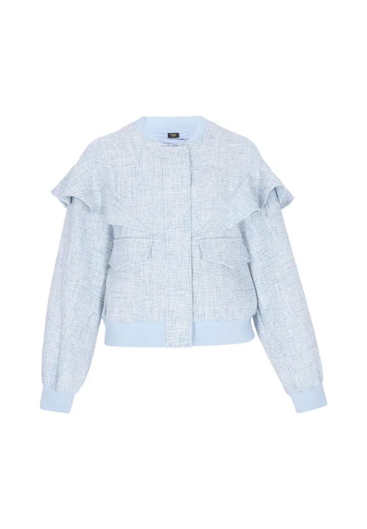 faina Chaqueta de entretiempo azul claro