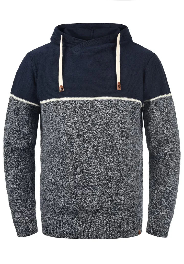 INDICODE JEANS Jersey 'Lynde' marino / azul moteado / blanco
