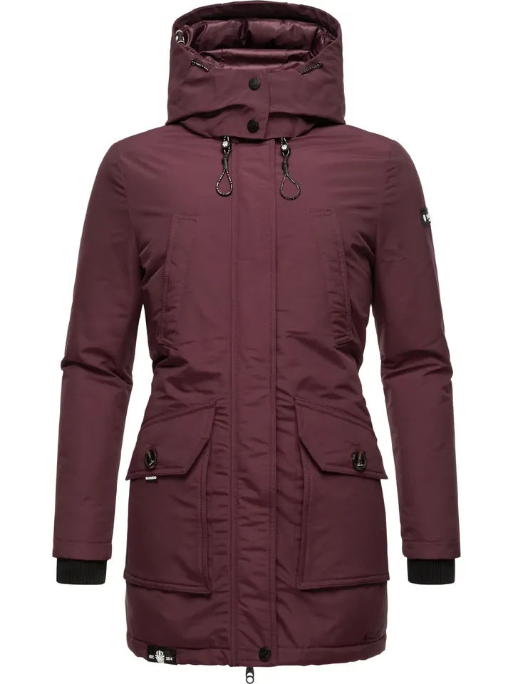 NAVAHOO Chaqueta de invierno lila oscuro / negro / blanco