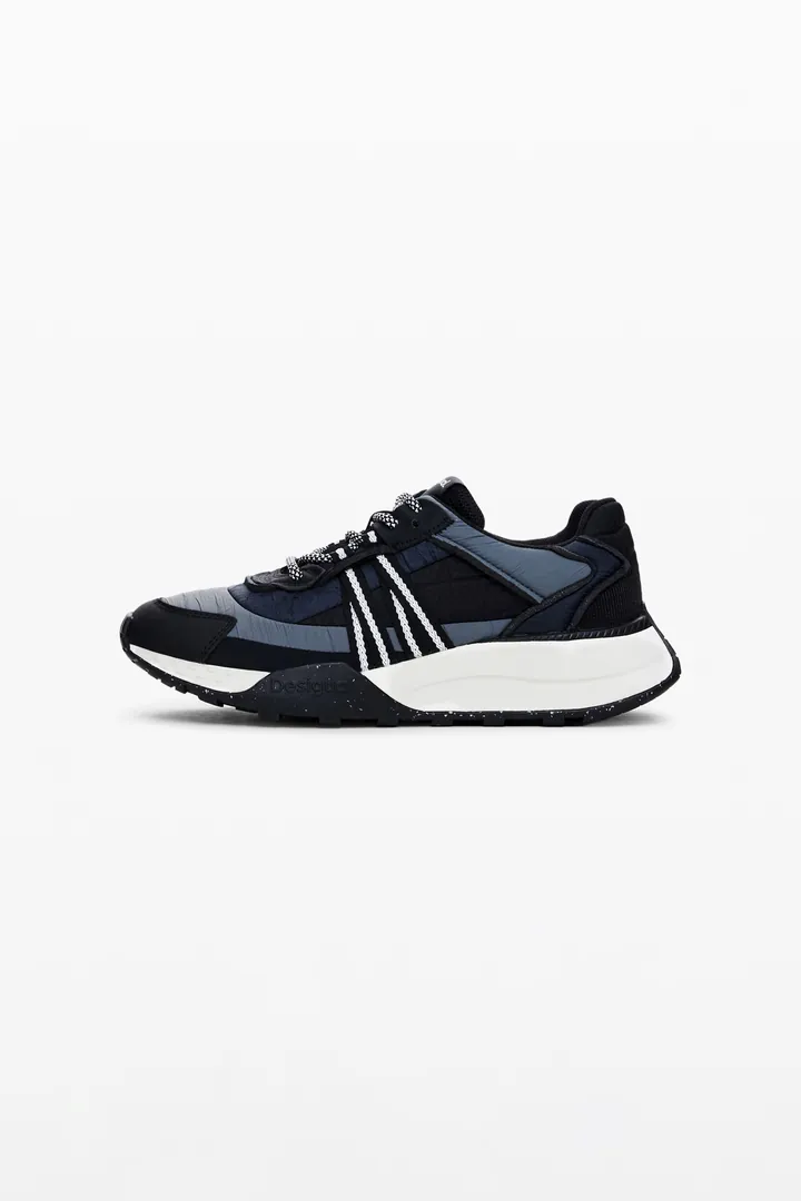 Desigual, Sneakers runner patch, Negro, 36