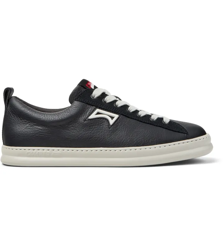 Camper para hombre. K101052-002 Zapatillas de piel Runner Four negro (39), Plano, Cordones, Casual
