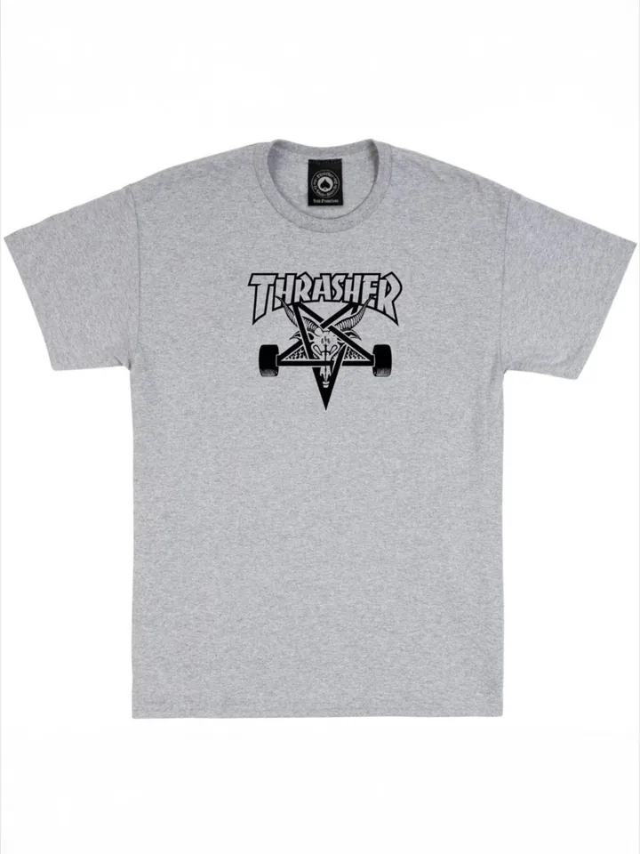 THRASHER Camiseta 'SKATEGOAT T-SHIRT' gris
