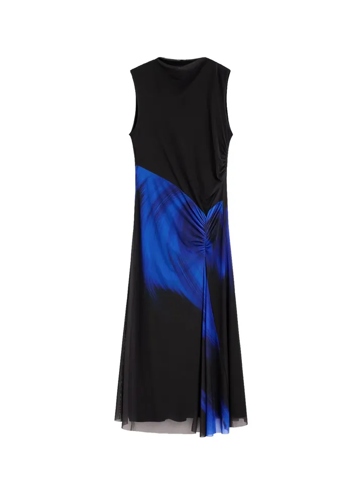 Desigual Vestido azul / negro