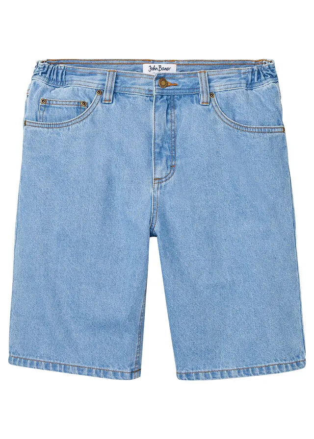 Bermudas vaqueras con cintura elástica, classic fit