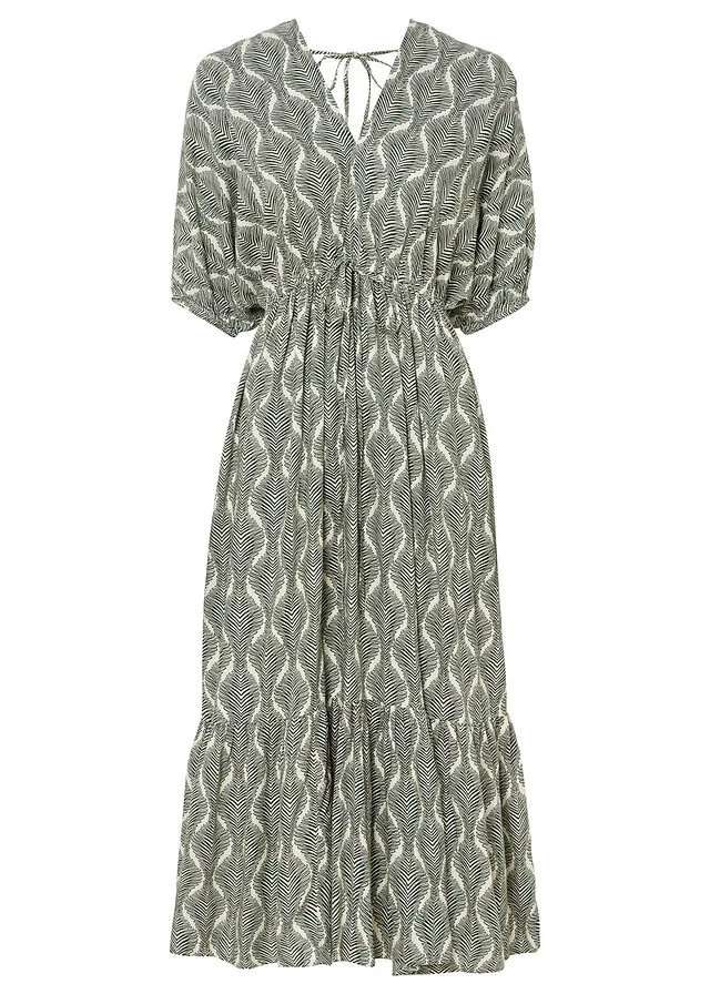 Vestido midi de viscosa fluida