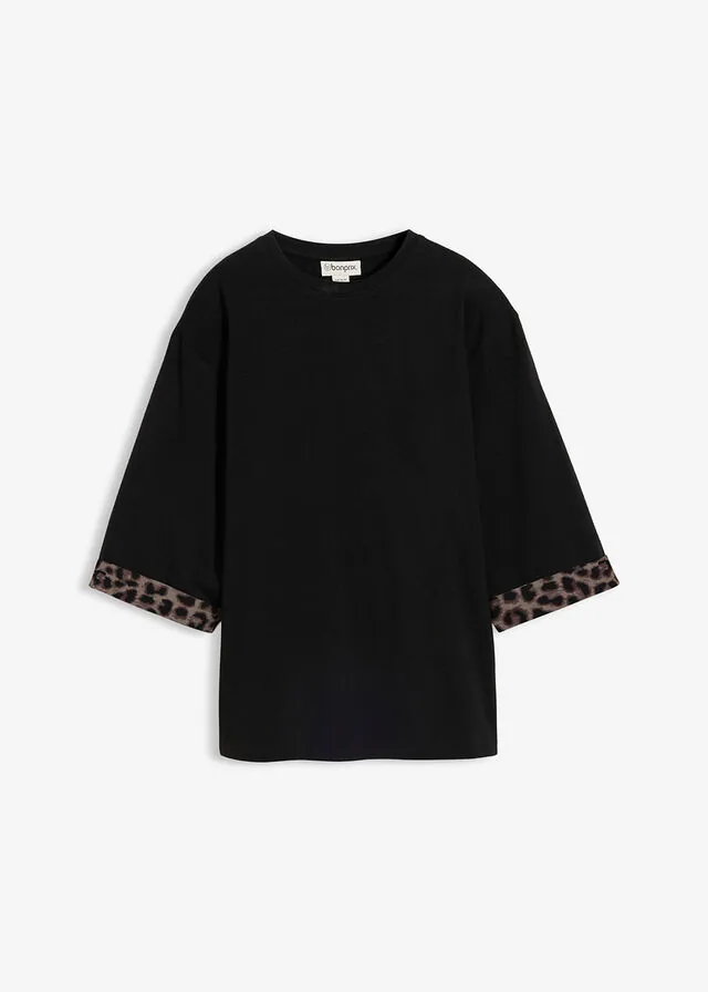 Sudadera de leopardo de mezcla de algodón