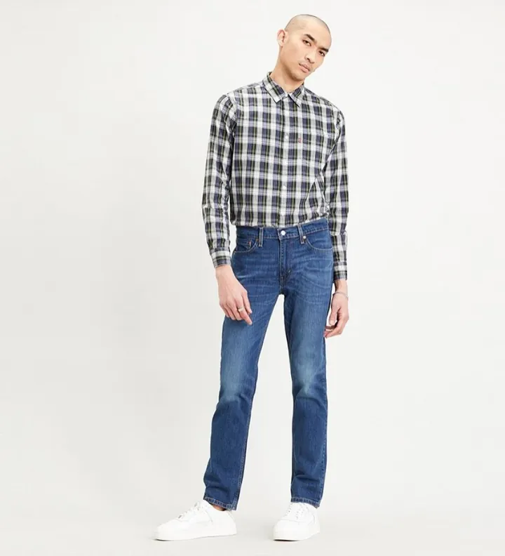 Levi's para hombre. 04511-1163 Jeans 511 Slim Dark Indigo azul (30/30), Negro, Casual, Algodón, Sostenible, Marino