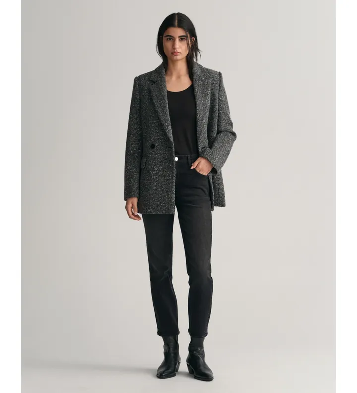 Gant para mujer. 4100215 Jeans tobilleros Slim Fit negros (26), Casual, Algodón, Denim