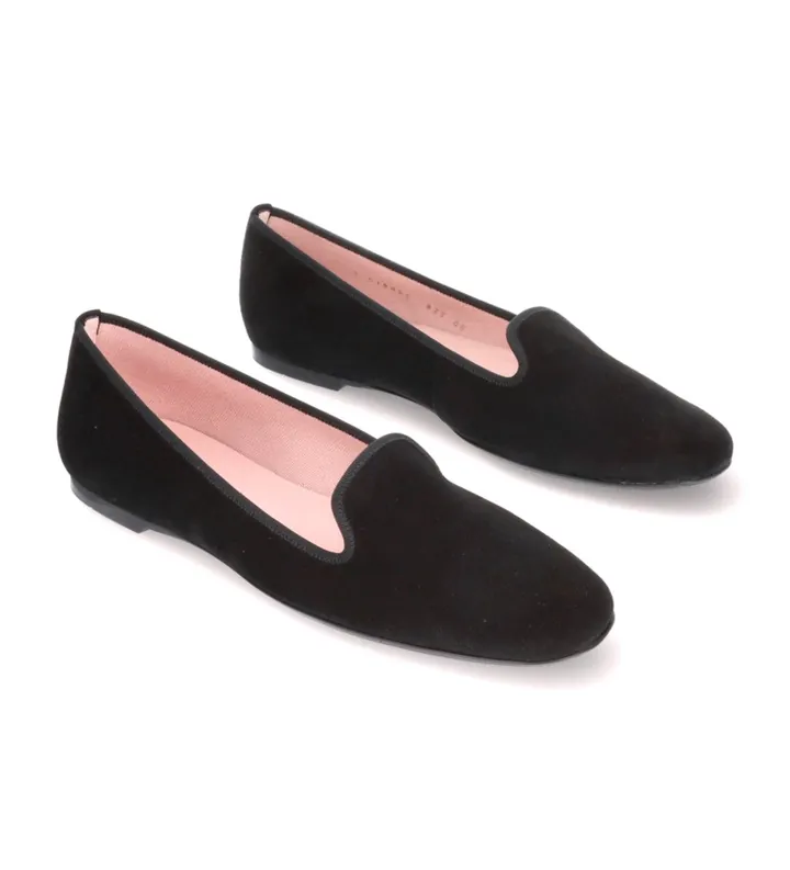 Pretty Ballerinas para mujer. 42165 Mocasines de piel Faye negro (36), Plano, Ante, Ninguno, Casual