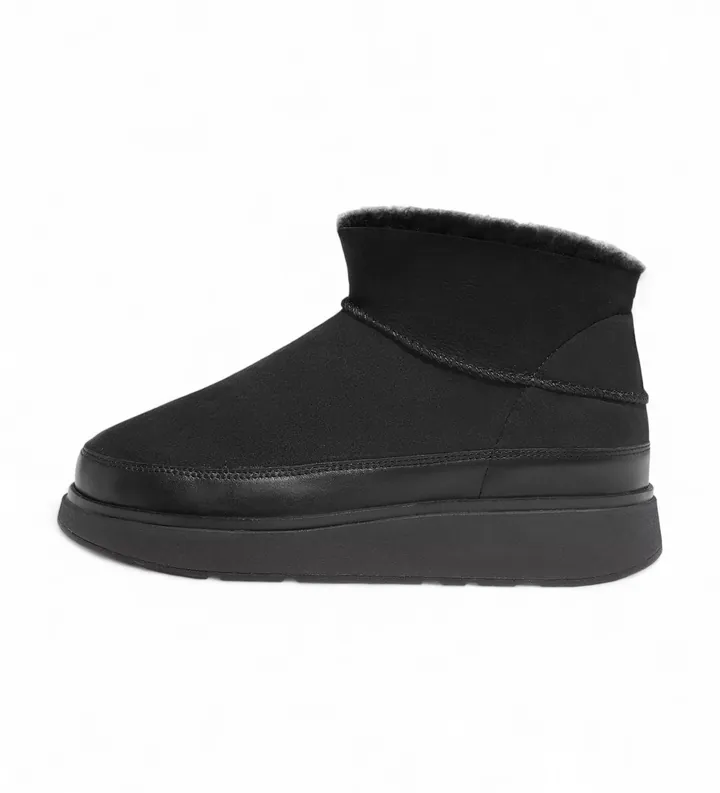 Fitflop para mujer. GP1-090 Botines de Piel Gen-Ff negro (36), Plano, Ninguno, Casual