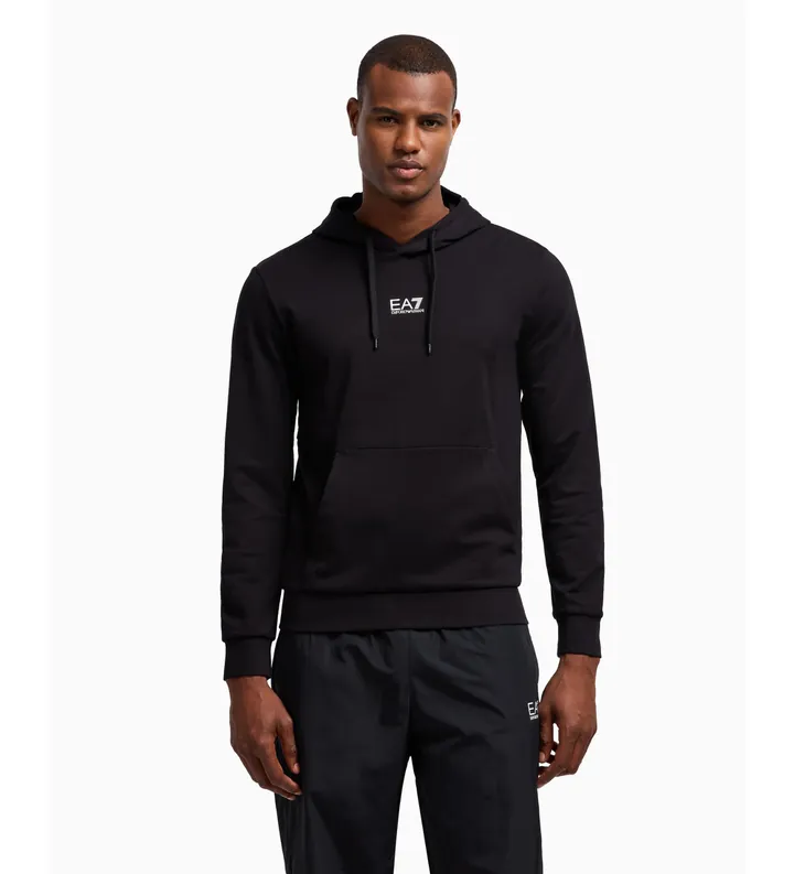 EA7 para hombre. 8NPM32_PJVRZ Sudadera regular fit negro (L), Casual, Deportivo, Algodón, Multideporte