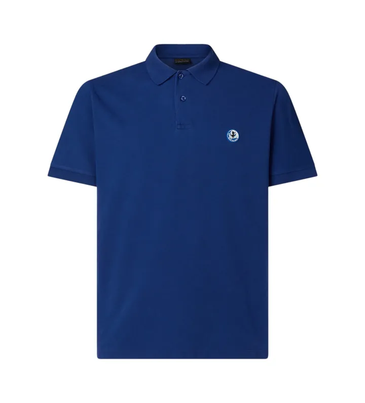 Save The Duck para hombre. DR1213M-BATE20 Polo Ovidio marino (S), Casual, Algodón, Manga corta