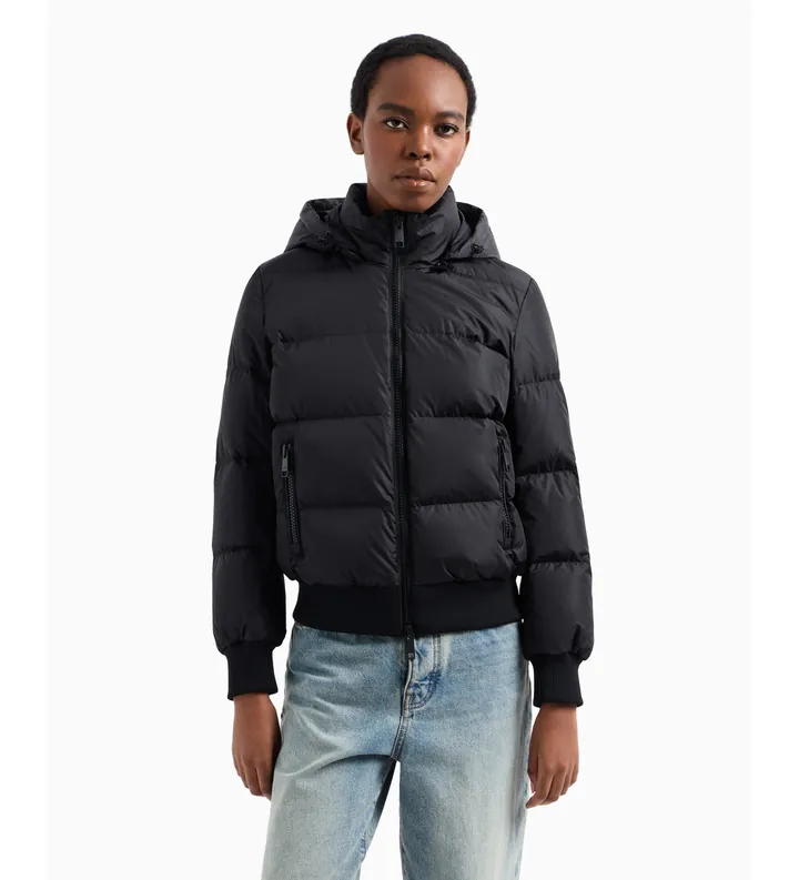 A|X Armani Exchange para mujer. XW000228AF12286UC001 Abrigo Down Plumas negro (L), Casual, Poliamida
