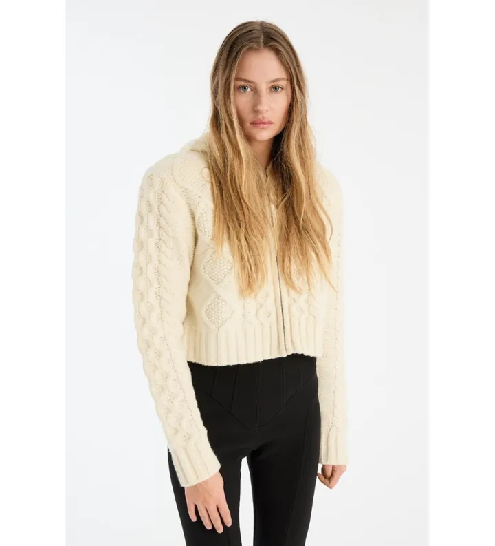 Rotate para mujer. 114302857 Chaqueta de punto Kathani blanco (M), Casual, Lana
