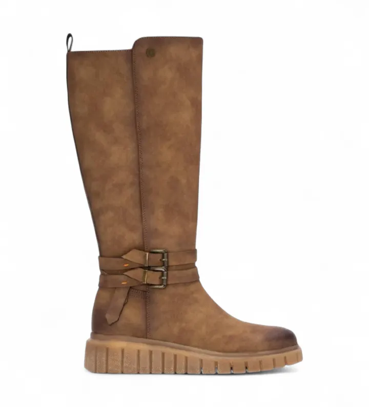 Refresh para mujer. 17321202-CAMEL Botas 173212 marrón (36), 1 a 3cm, Cremallera, Casual