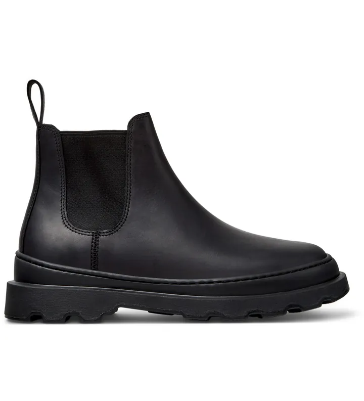 Camper para mujer. K400818-001 Botines de piel Brutus negro (35), Plano, Ninguno, Casual