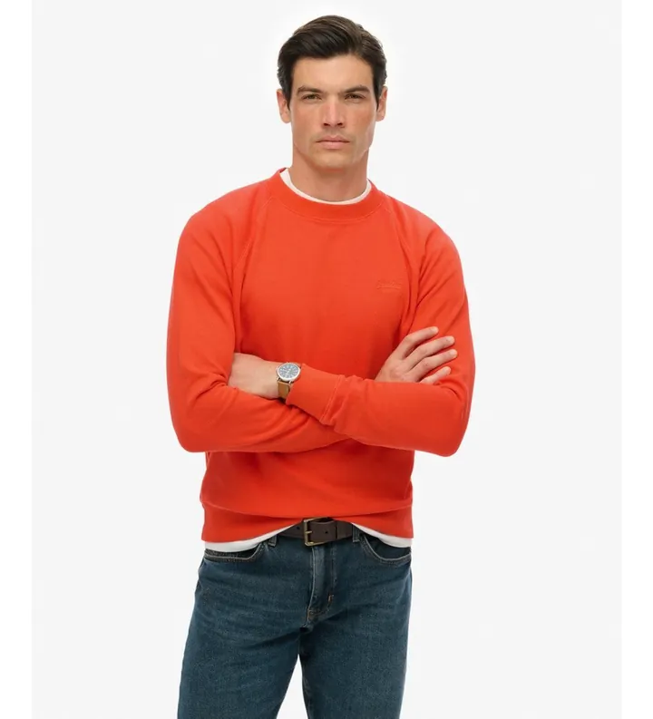 Superdry para hombre. M2014307A Sudadera Essential Logo Raglan naranja (L), Casual, Algodón