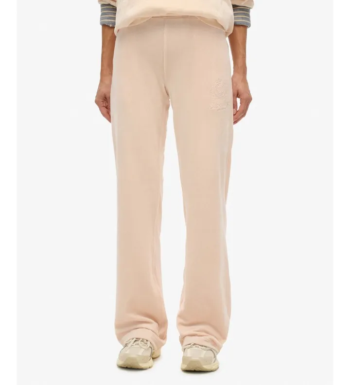 Superdry para mujer. W7011223A Pantalón Jogger Country Club Velour rosa (L), Casual, Poliéster