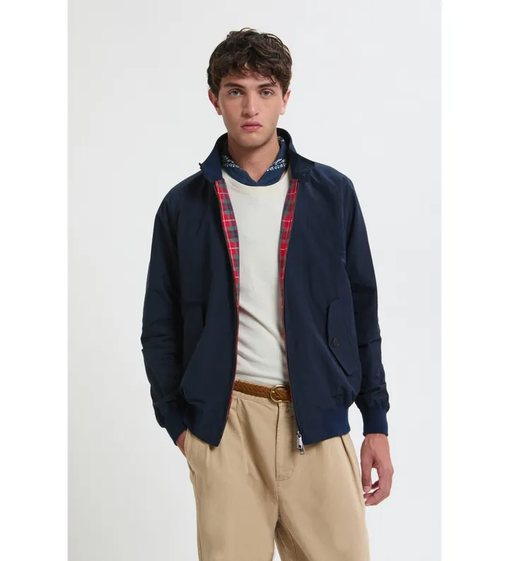 Baracuta para hombre. BRCPS0001BCNY1 Chaqueta Harrington G9 marino (M), Casual, Poliéster