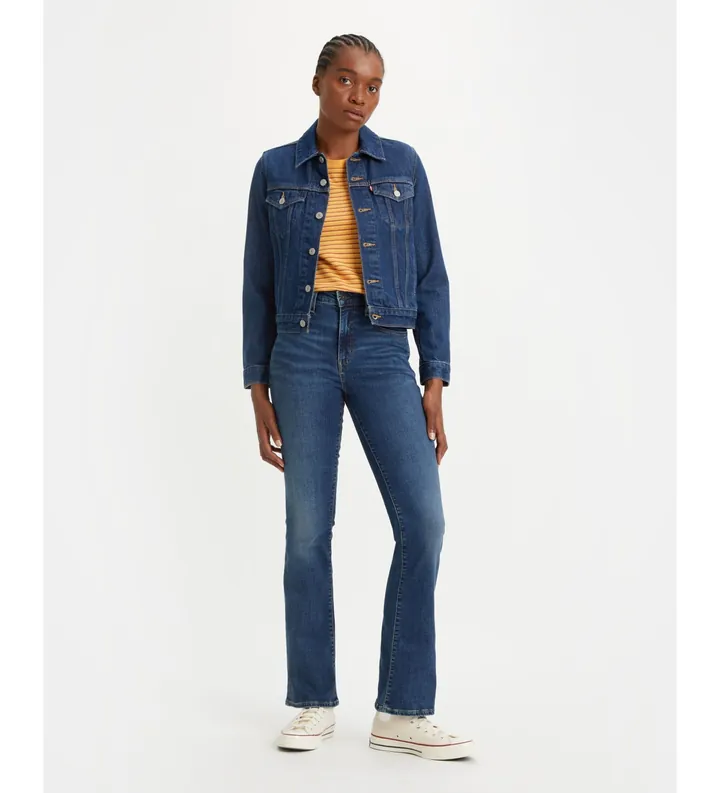 Levi's para mujer. 18759-0115 Jeans 725 High Rise Bootcut azul (27/32), Casual, Algodón, Denim