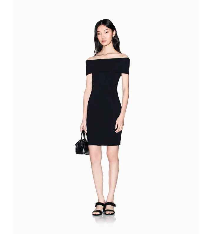 A|X Armani Exchange para mujer. XW001742AF21295UC001 Vestido Ceñido negro (L), Casual, Clásico, Poliamida, Sin mangas / Tirantes
