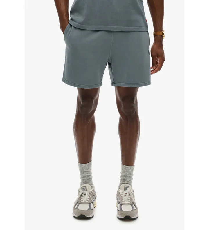 Superdry para hombre. M7110492A Pantalón Corto Micro Logo azul (L), Casual, Algodón