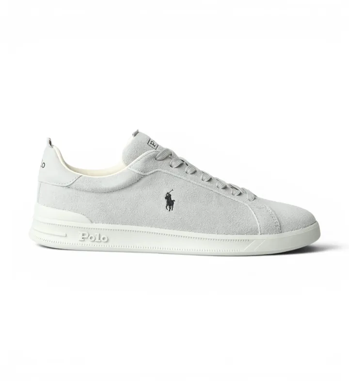 Polo Ralph Lauren para hombre. 809P13080002 Zapatillas de Piel Lace gris (41), Plano, Cordones, Casual