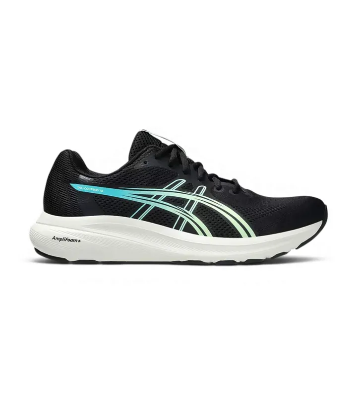 Asics para hombre. 1011C249 Zapatillas Gel Contend 10 negro (40.5), Plano, 1 a 3cm, Cordones, Casual, Deportivo, Running, Multideporte