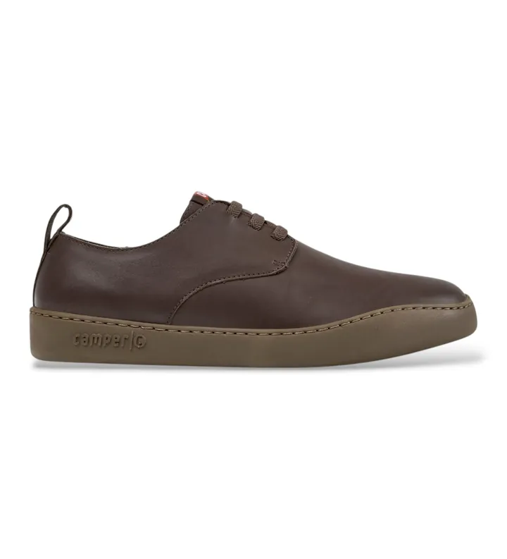Camper para hombre. K100977-009 Zapatos de piel de cordones Peu Touring marrón (40), Plano, Casual