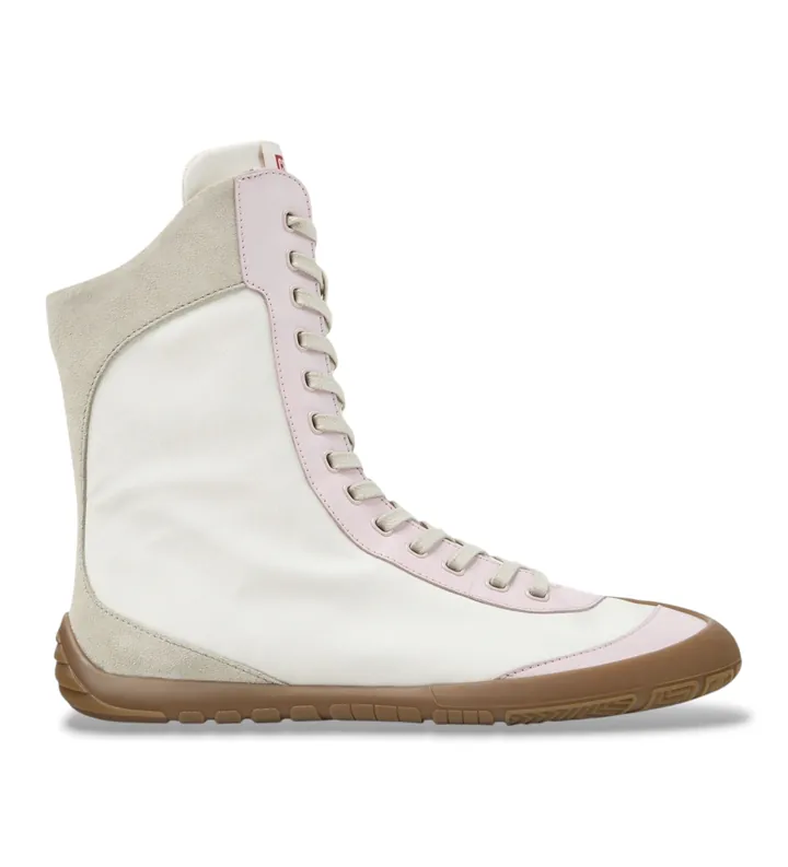 Camper para mujer. K400862-001 Botines Peu Path+ blanco y rosa (36), Plano, Ninguno, Casual, Poliéster reciclado