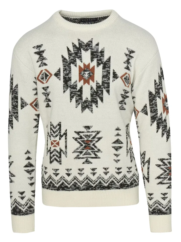 KOROSHI Jersey marrón / negro / offwhite