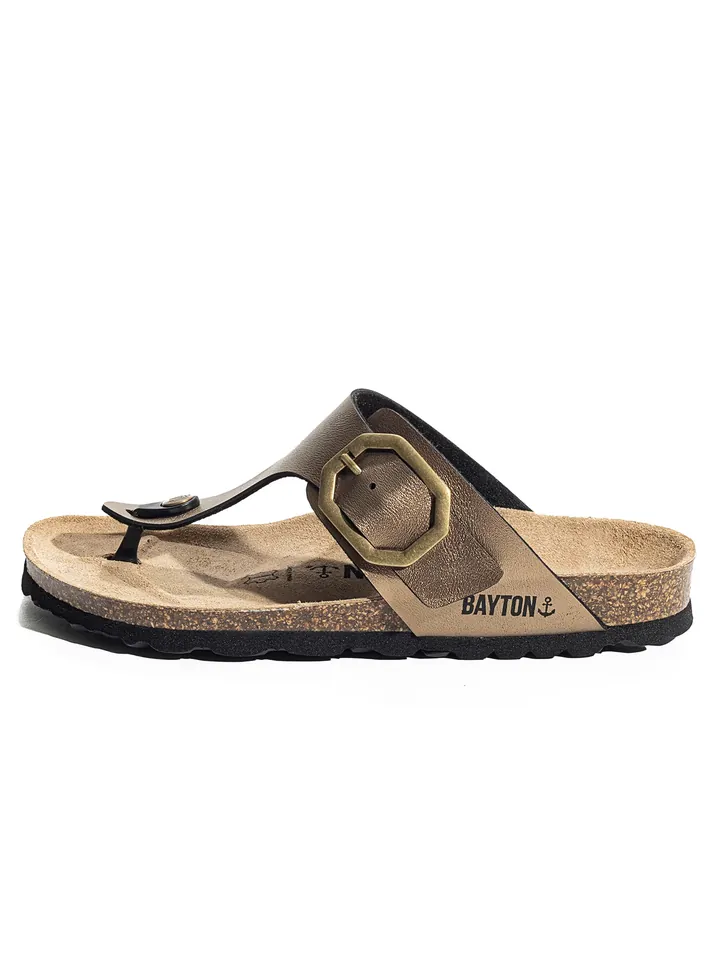 Bayton Sandalias de dedo 'MERCURE'  bronce / negro