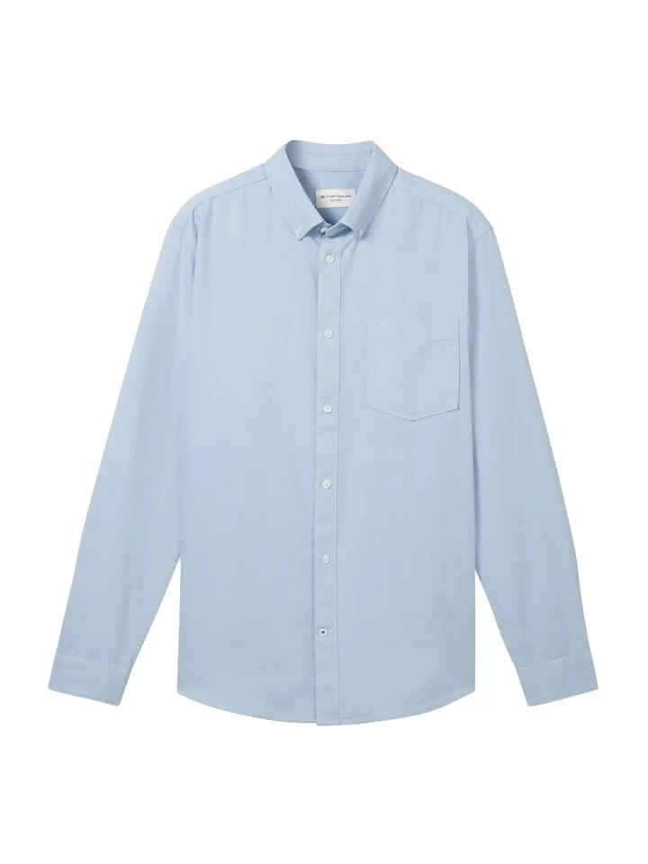 TOM TAILOR Camisa azul paloma
