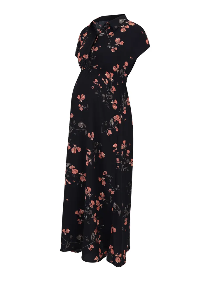 Vero Moda Maternity Vestido 'VMMNewhalie' marino / gris / salmón