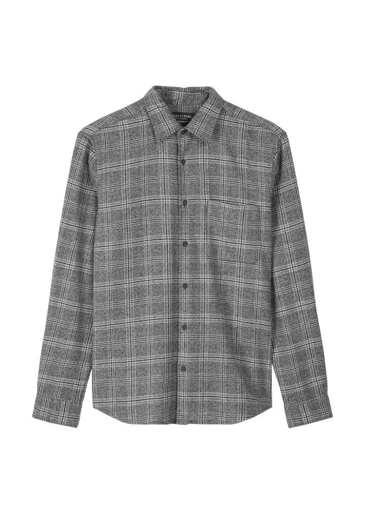 Marc O'Polo Camisa gris oscuro / blanco