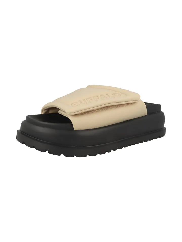 BUFFALO Zapatos abiertos ' Palma Velcro ' crema