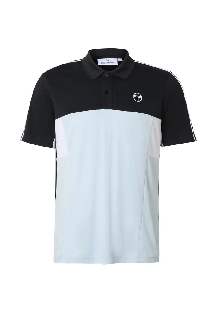 Sergio Tacchini Camiseta  azul claro / negro / blanco