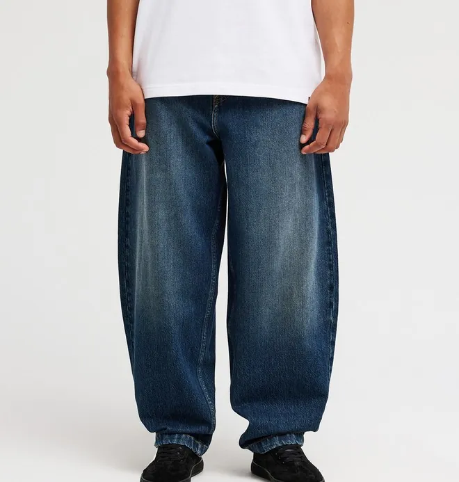 Barrel Denim - Vaqueros de corte barril Azul Hombre
