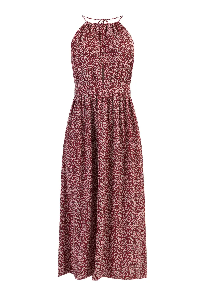 faina Vestido de verano rojo cereza / blanco