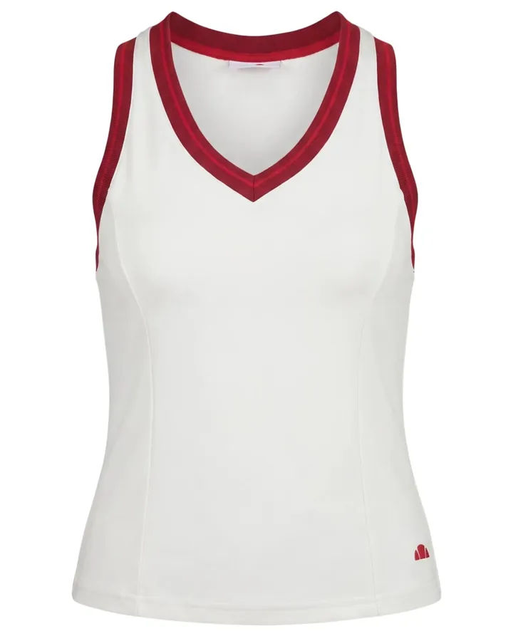 ELLESSE Top deportivo 'Paro' ecru / rojo carmesí