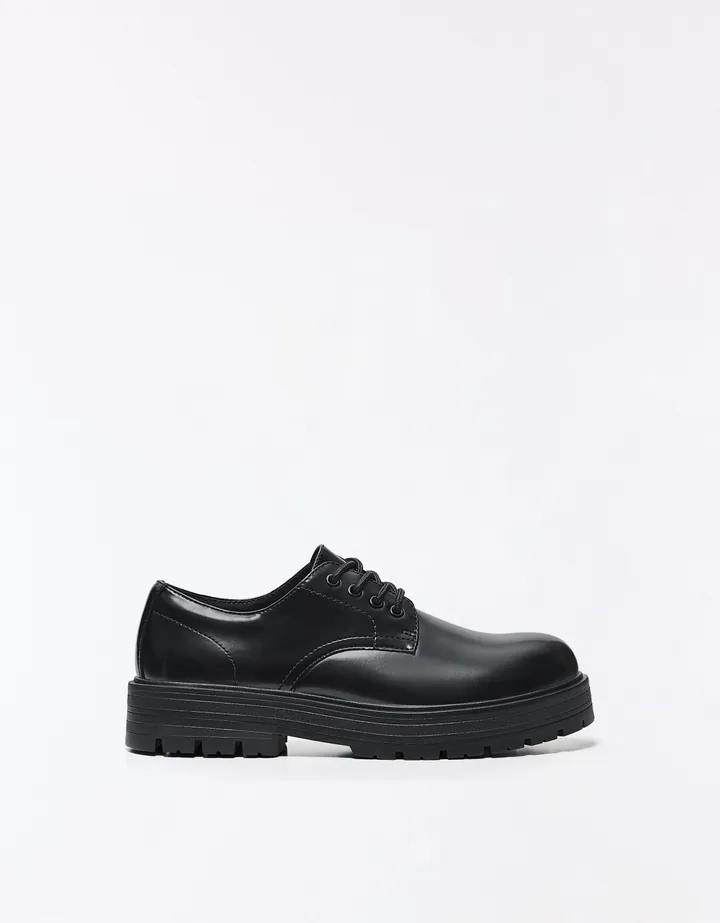 Bershka Blucher Basico Hombre 39 Negro