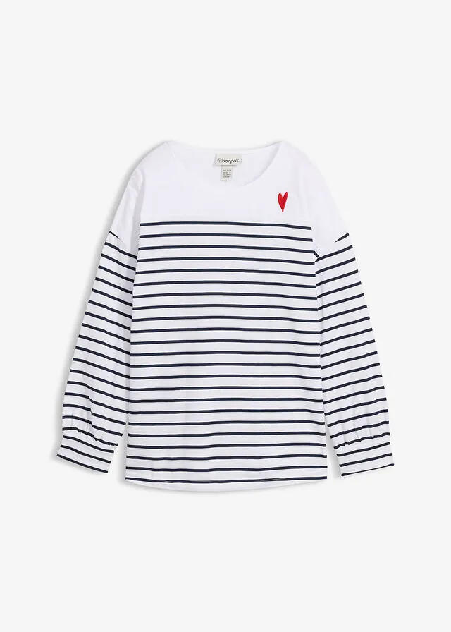 Camiseta de algodón orgánico puro con manga larga