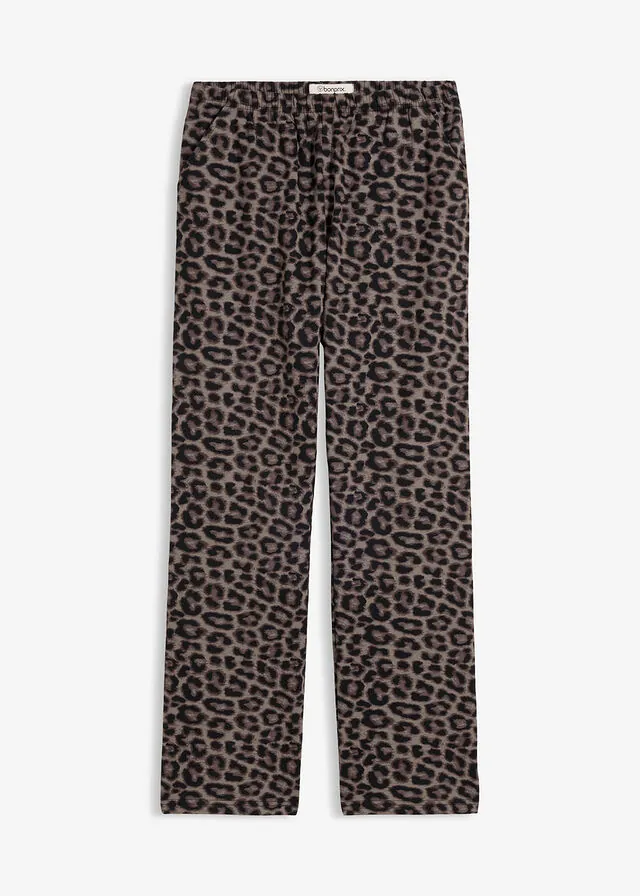 Pantalón de chándal de leopardo en mezcla de algodón