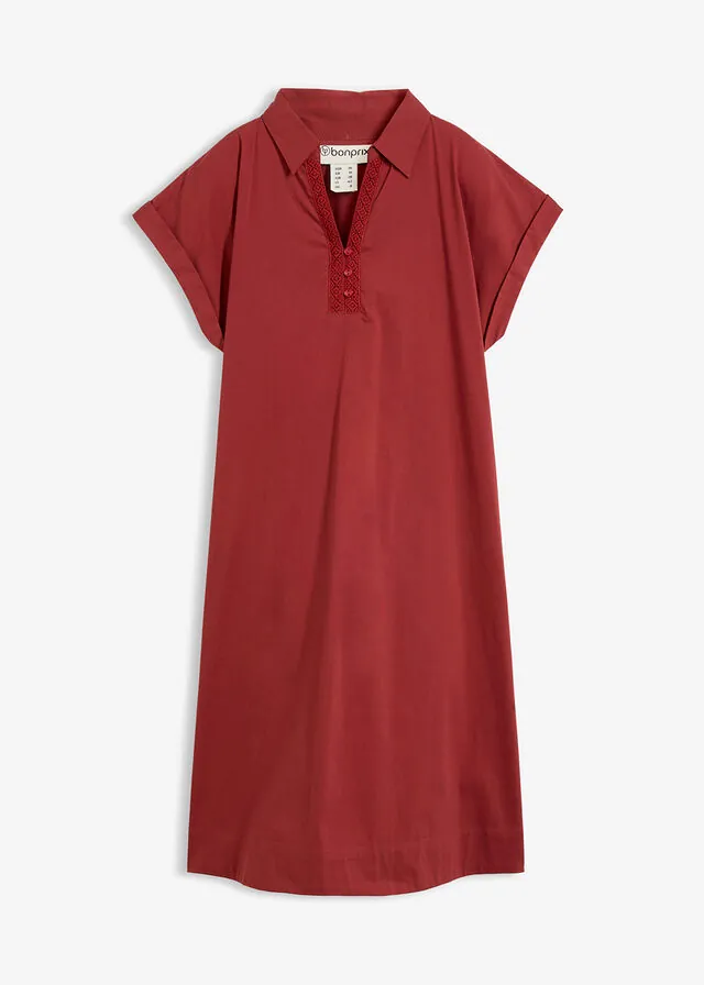 Vestido corto de mezcla de algodón