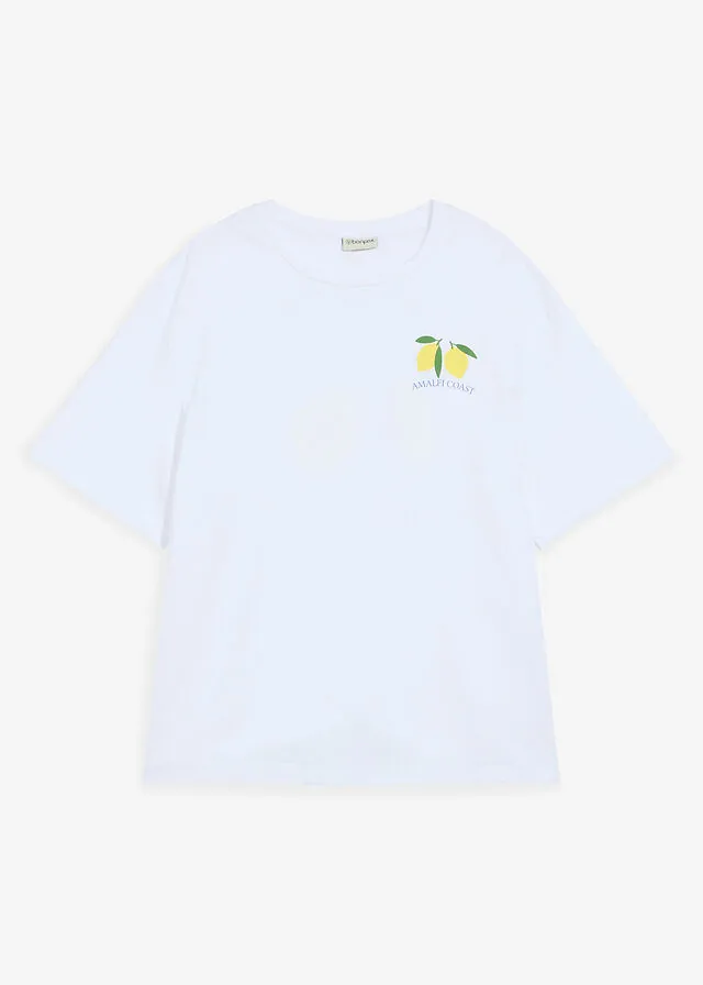 Camiseta de algodón orgánico puro con corte holgado