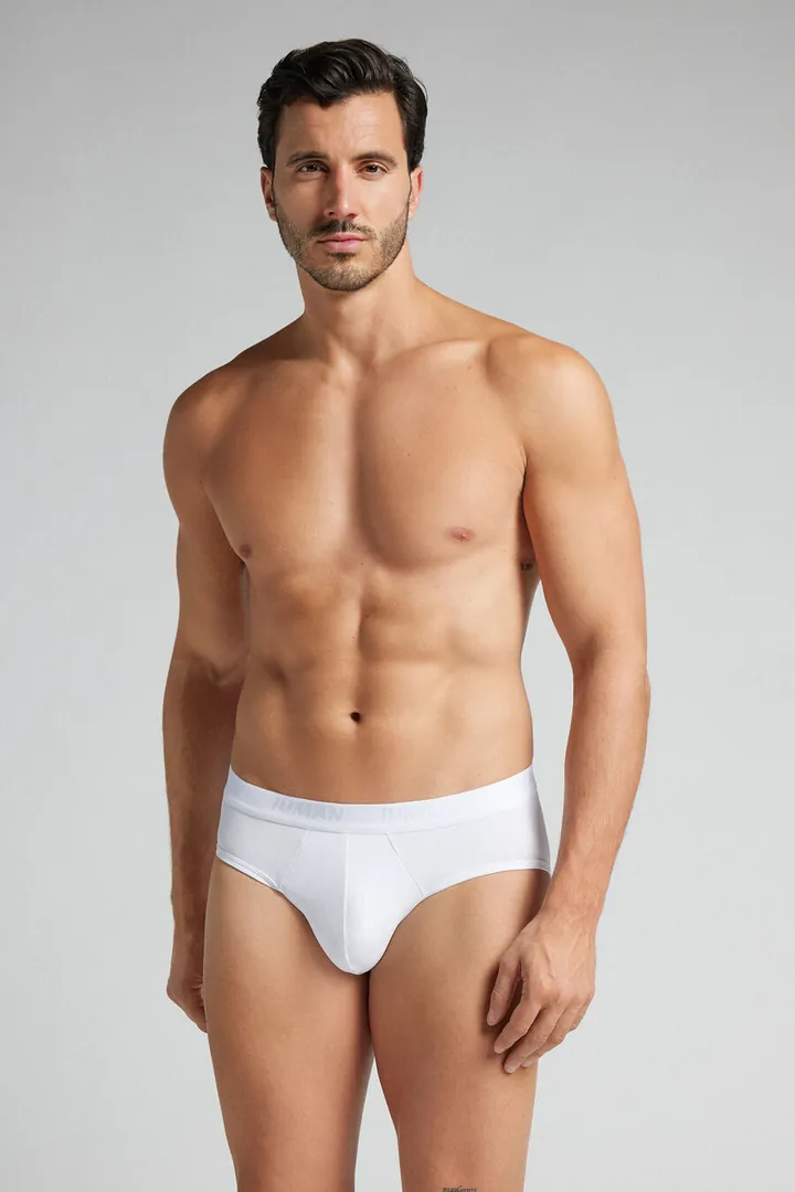 Intimissimi Slip de Microfibra con Logotipo Hombre Azul Tamaño 38