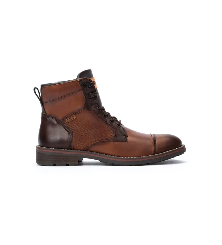 Pikolinos para hombre. M2M-8156C1 Botines de piel York marrón (39), Plano, Cremallera, Casual, Imitación cuero