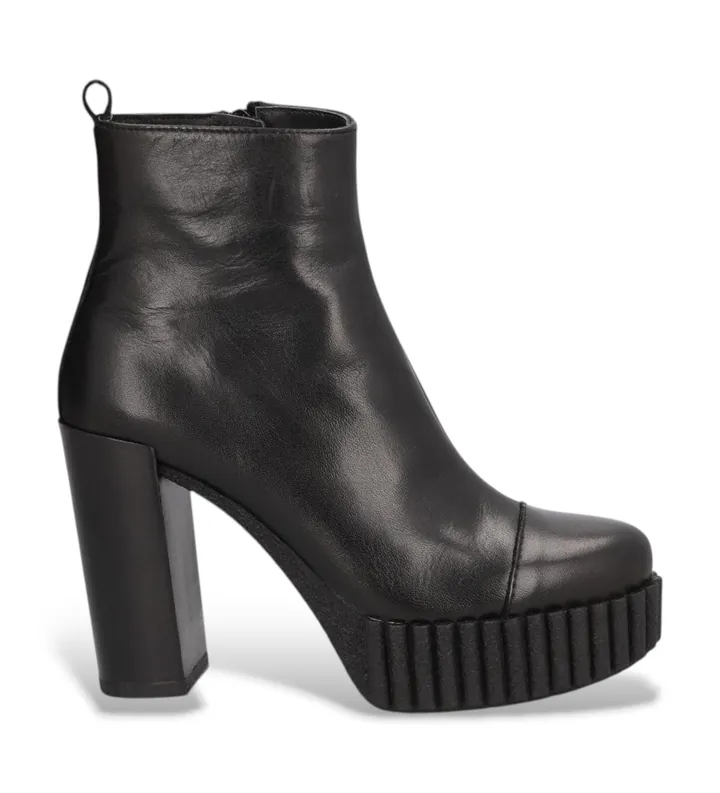 Alpe para mujer. 456220 Botines de Piel Andrea negro (39), más de 10cm, Cremallera, Casual